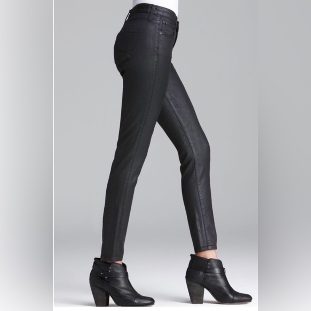 Big Star Alex Skinny Jeans Coated Bronson Stretch Leather Effect